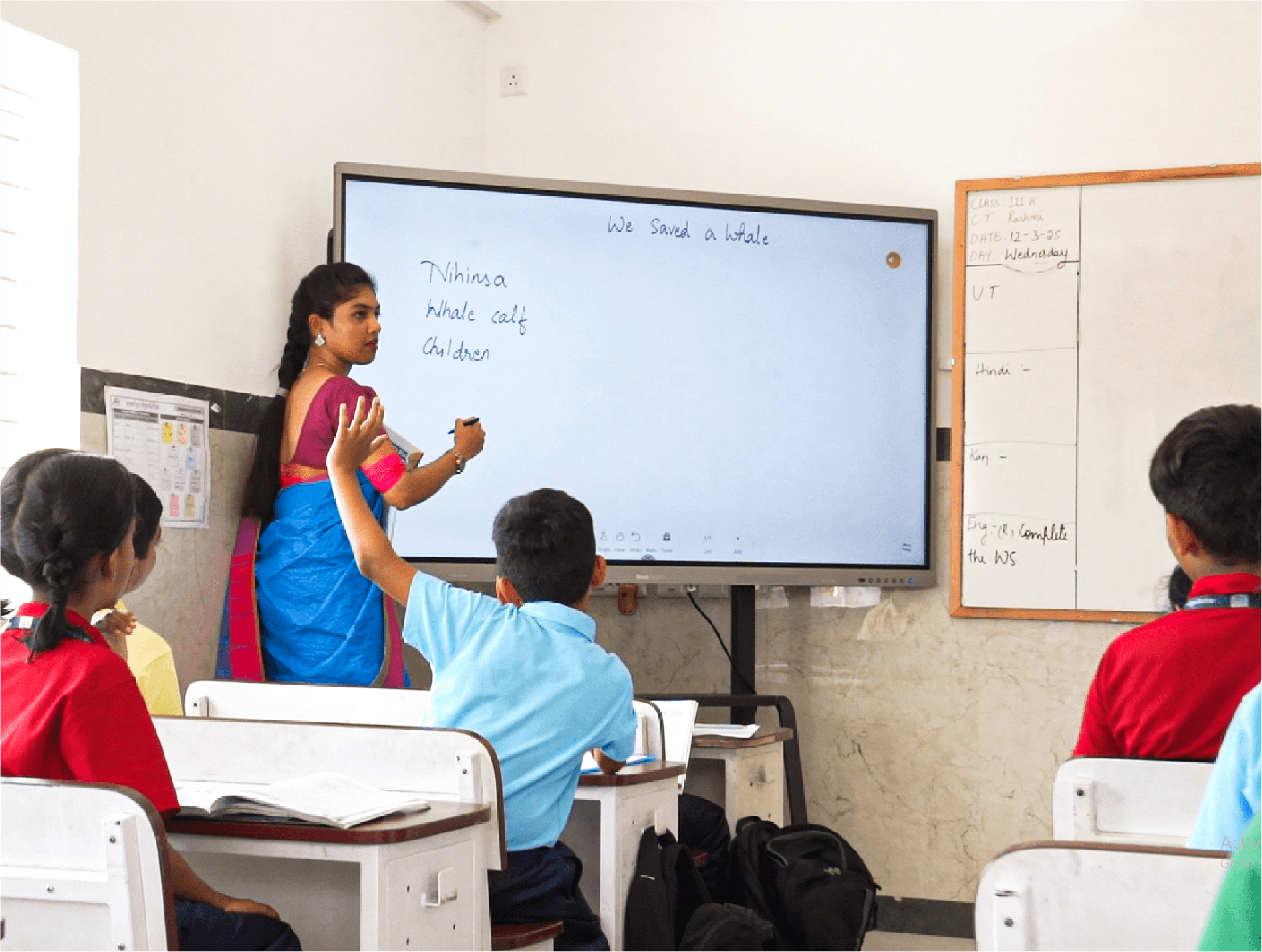 Teacher and students in classroom